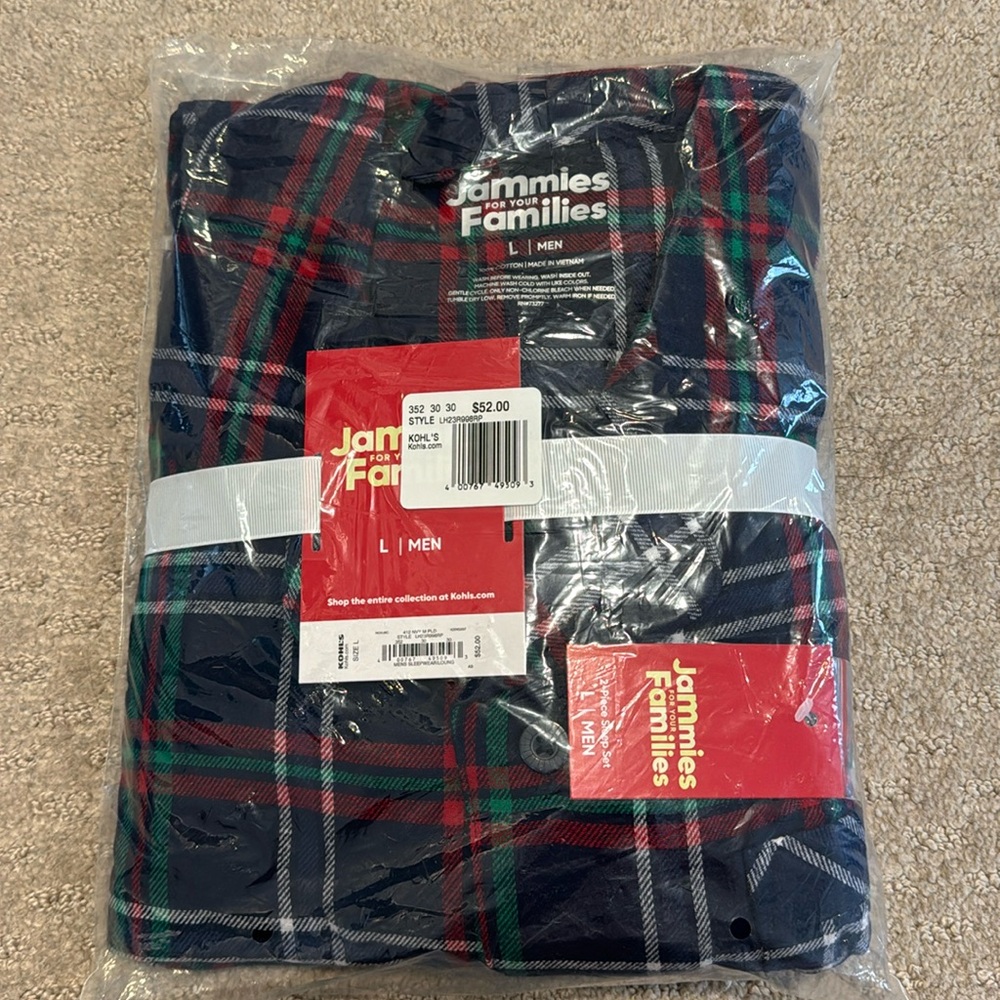 Family Christmas Pajamas - Men’s size L